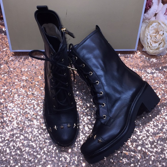 michael kors combat boots with stars